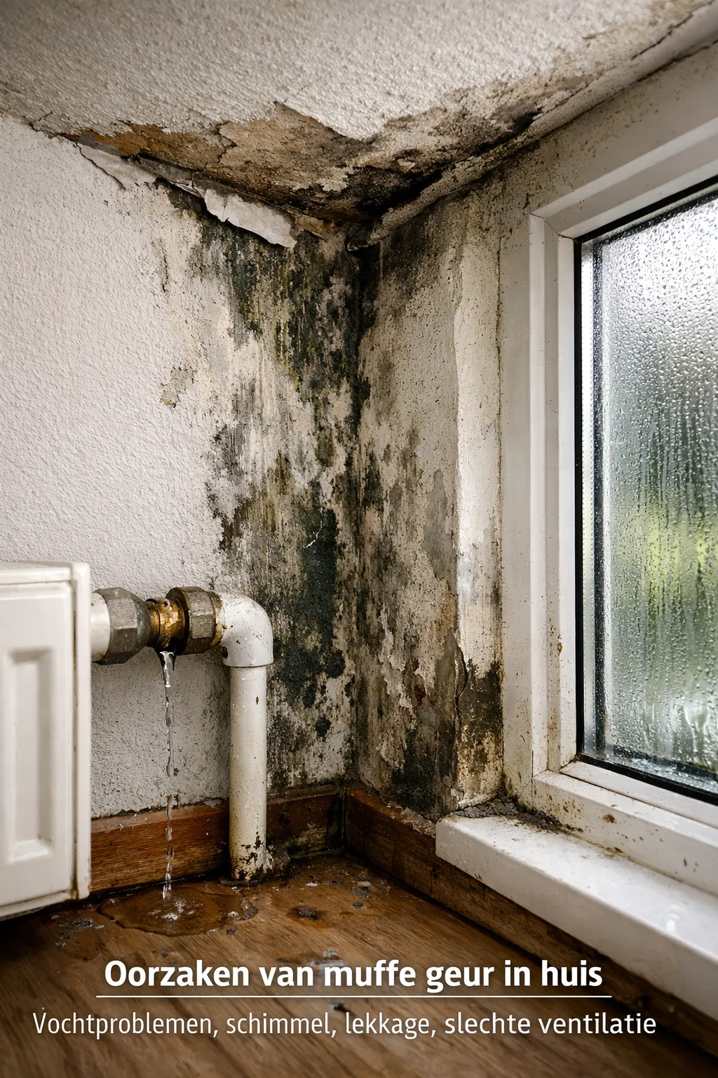 Vocht, schimmel, lekkage en slechte ventilatie zijn vaak de oorzaak van een muffe geur in huis.